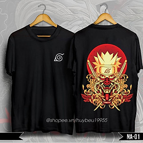 Áo thun Naruto, áo thun Itachi Kakashi vải thun cotton 4 chiều phong cách Onimask cực ngầu