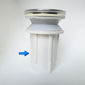 Bộ xả lavabo ruột gà nhấn nhựa ABS nhựa trắng