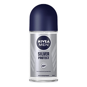 Lăn Ngăn Mùi NIVEA MEN Silver Protect Phân Tử Bạc Giảm 99.9% Vi Khuẩn Gây Mùi (50ml) - 83778
