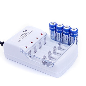 Mua Bộ Sạc Pin DP-B02 Kèm 4 Pin Tiểu Sạc AA 1200mAh AZONE