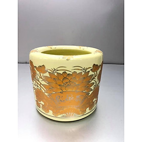 Mua Lư hương thờ bằng sứ hoa sen vàng BH1092