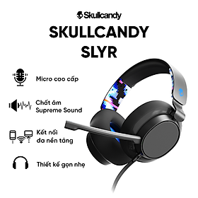 Tai Nghe Có Dây Gaming Skullcandy SLYR - Màu Xanh Dương - Kết nối đa thiết bị - Chất âm Supreme - Mic chất lượng cao - Hàng chính hãng
