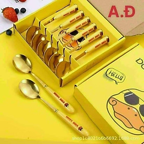 Mua BỘ 6 THÌA HÌNH VỊT VÀNG DUCK SIÊU XINH CHO CẢ GIA ĐÌNH