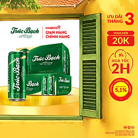 Combo 2 Thùng Bia Trúc Bạch - Thùng 24 lon 330ml