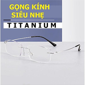 Gọng kính thời trang siêu nhẹ chỉ 4gram siêu bền gọng không vành KT50UNIQUI Bạc silver cao cấp