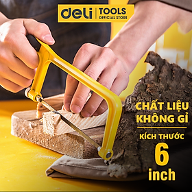 Khung Cưa Cầm Tay Deli Mini 6inch - Nhỏ Gọn, Chất Liệu Chắc Chắn, Tay Cầm Chống Trơn Trượt - DL6007