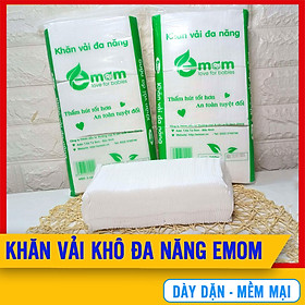 Khăn Vải Khô Đa Năng EMOM (250-300 Tờ/Bịch) Dày Dặn Và Mềm Mại, Tiện Lợi, Tiết Kiệm Loại Cao Cấp, Dùng Thay Khăn Ướt - Khăn Giấy Khô Đa Năng Cho Bé Sơ Sinh