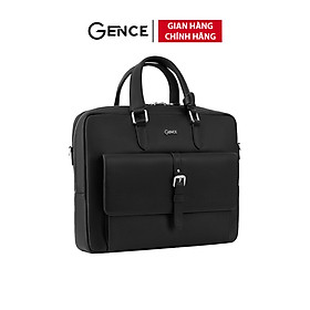 Cặp Công Sở Túi Xách Nam Chính Hãng GENCE GCE31 Da Bò Mềm Cao Cấp Màu Đen Có Dây Đeo Vai