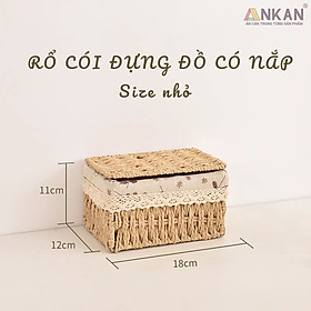 Mua Giỏ mây có nắp đựng đồ  đựng thức ăn  phụ kiện  thích hợp trang trí decor trong nhà  giúp nhà bạn và nơi làm việc gọn gàng hơn nữa