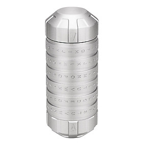 Hộp Khóa Mật Mã Cryptex CNC Bạc (12.5 x 4.8cm)