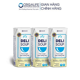 Lốc 3 hộp thực phẩm dinh dưỡng Delisoup 250ml hộp - Bữa ăn thay thế