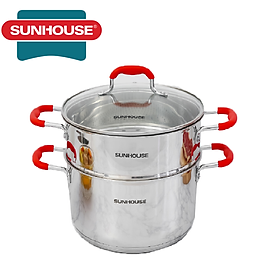 Mua Bộ nồi xửng inox 5 đáy SUNHOUSE SHG507-28 28cm dùng trên mọi loại bếp inox cao cấp an toàn cho sức khỏe
