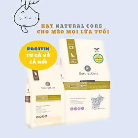 Thức ăn hạt cho mèo Natural Core C3 Bene 3012 | Thịt gà và Cá hồi | Tốt cho tiết niệu và tim mạch | Ngăn ngừa dị ứng | Chính hãng Hàn Quốc