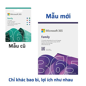 Phần mềm Microsoft 365 Family | 6 Users | 1TB/User | 365 ngày – Hàng chính hãng