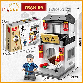 Bộ đồ chơi lắp ghép ráp xếp mô hình city thành phố Trung Hoa cho bé trai gái phát triển trí tuệ thông minh MySun