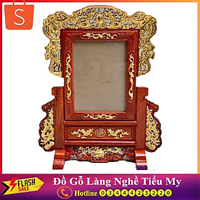 Mua Khung ảnh rồng Tứ Linh gỗ Hương dát vàng đài loan cực sang trọng cho bàn thờ gia tiên nhà bạn