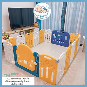 Quây Cũi Nhựa Gấp Gọn Họa Tiết Khinh Khí Cầu An Toàn Cho Bé