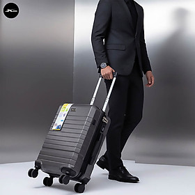 Vali Kéo Cổng Sạc USB Xbags Dark Titan Pro XB 6104 - Vali Du Lịch Size 20 Cao Cấp, Khóa Số TSA An Toàn, Nhựa ABS Chống Va Đập, Bánh Xe 360 Độ