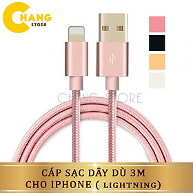 Mua Dây Sạc ĐT IPBọc Dây Dù Dài 3 Mét Chống Rối Chống Đứt