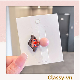 Kẹp tóc mỏ vịt cột tóc Classy kẹp gắp họa tiết sơn dầu hoạt hình cute nghịch ngợm PK912