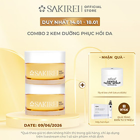 Combo 2 Kem dưỡng ẩm làm sáng mịn và phục hồi da Sakirei NMN Revitalize Cream 50g