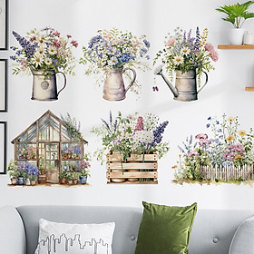 Mua Sticker Giấy Dán Tường Decal Dán tường Tranh Dán Tường Trang Trí Tường Mẫu Cửa Hàng Hoa ZDB-2768