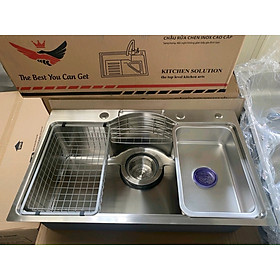 Mua Chậu rửa chén bát đúc liền khối 1 hố to rộng inox sus304 CAO CẤP