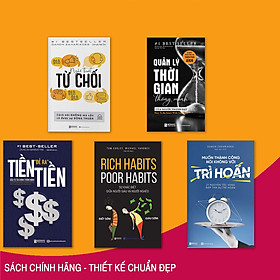 Hình ảnh sách Bộ sách 5 cuốn kỹ năng làm việc ( Muốn thành công nói không với trì hoãn – 21 nguyên tắc vàng đập tan sự trì hoãn , Rich habits, poor habits: Sự khác biệt giữa người giàu và người nghèo , Quản lý thời gian thông minh của người thành đạt: Bí quyết thành c