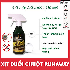 Chai Xịt Đuổi Chuột, Muỗi Thảo Mộc Run Away Chai 300ml Không Mùi, An Toàn Đuổi Chuột, Gián, Côn Trùng Hiệu Quả Xua Đuổi Chuột, Gián, Côn Trùng ... Chỉ Sau 1 Lần Xịt 