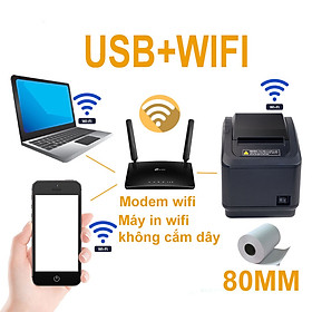 Máy in hoá đơn không dây kết nối Wifi Xprinter XP_Q200F (USB+WIFI) ( hàng chính hãng )