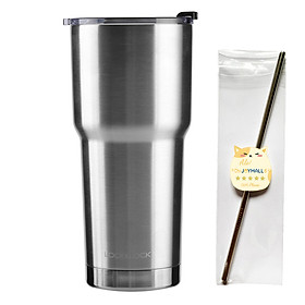 Ly Giữ Nhiệt Lock&Lock Swing Tumbler LHC4137 700ml, Chất Liệu Thép Không Gỉ, Giữ Nhiệt Tốt - Hàng Chính Hãng Kèm Ống Hút Inox 304