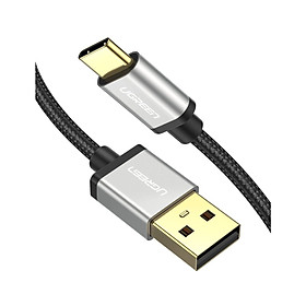 Cáp USB type C hỗ trợ sạc nhanh đầu mạ vàng 24k 0.5M màu đen Ugreen 60481US174 Hàng Chính Hãng