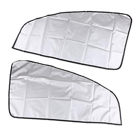 1 Pair Magnetic Sunshade Shield Curtains Double Sides For Car Oblique Window