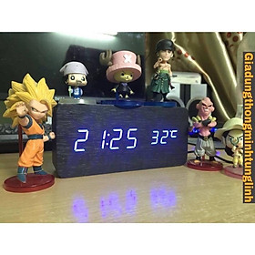 Mua Đồng Hồ LED Để Bàn Bằng Gỗ Cao Cấp DH003 - Có Hiển Thị Nhiệt Độ  Có Báo Thức  nhiều màu sắc