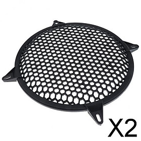 2xUniversal Car Plastic Speaker Subwoofer Amplifier Cover Grill Mesh 10 Inch