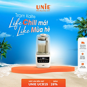 Mua  SP MỚI  Máy làm sữa hạt UNIE UCB15 dung tích 1.5L  nắp chụp giảm ồn 30%  10 chức năng nấu  lưỡi dao xay 8 cánh  hàng chính hãng bảo hành 12 tháng