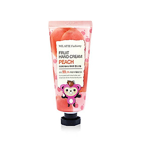 KEM DƯỠNG DA TAY LÀM TRẮNG & TRẺ HÓA DA CHIẾT XUẤT ĐÀO MILATTE FASHIONY FRUIT HAND CREAM - PEACH 60g