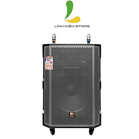 Loa kéo Prosing W18C - Loa di động thùng gỗ bass 5 tấc mang lại âm thanh mạnh mẽ, trầm sâu kèm micro không dây hát karaoke chống hú - Hàng nhập khẩu