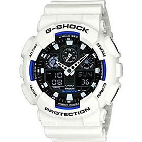 Casio Men's XL Series G-Shock Quartz 200M WR Shock Resistant Resin Color: White (Model GA-100B-7ACR)
