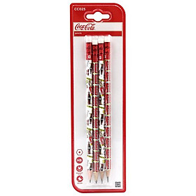 Vỉ 4 Bút Chì Gỗ HB - Coca-Cola CC025