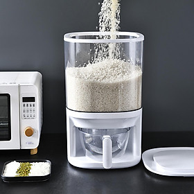 Rice Dispenser Kitchen with Measuring Cup Airtight Sealed Storage Containers