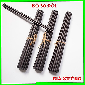 Mua Bộ 30 đôi đũa gỗ ăn cơm cao cấp đũa gỗ đen CHIU LIU  đũa đẹp tự nhiên không hoá chất  không cong vênh