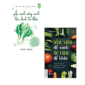 Combo 2Q Sách Chăm Sóc Sức Khỏe :  Ăn Sạch Sống Xanh, Tâm Lành Trí Khỏe + Sống Sạch Để Xanh Ăn Lành Để Khỏe