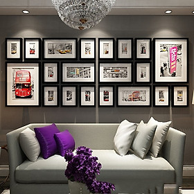 Bộ 20 Khung ảnh Composite Treo Tường Phòng Khách Chung Cư Lớn KAD2003 Miễn phí phụ kiện