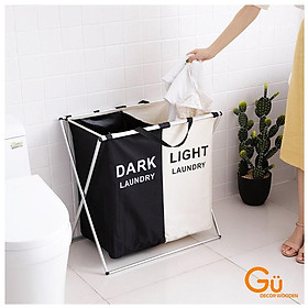 Mua Sọt đựng quần áo  Túi đựng đồ GU DECOR WOODEN - Giỏ đựng quần áo giặt nhà tắm chống nước