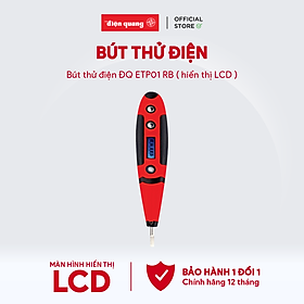 Bút thử điện Điện Quang ĐQ ETP01 RB (hiển thị LCD, đỏ đen)