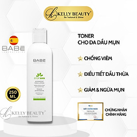 Toner Cho Da Dầu Mụn BABE STOP AKN Astringent Tonic Lotion - Làm Sạch Sâu; Gom Cồi, Ngừa Tái Phát Mụn - Kelly Beauty