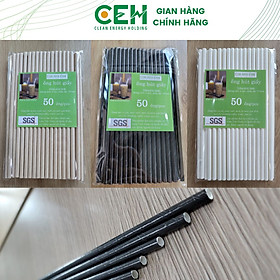 Mua TÚI 50 ỐNG HÚT CLEAN PAPER STRAW KÍCH THƯỚC 6X197 MM KHÔNG MÀNG BỌC GIẤY