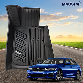 Thảm lót sàn xe ô tô BMW New 3 series 2019 tới nay, Nhãn hiệu Macsim  chất liệu nhựa TPE đúc khuôn cao cấp.