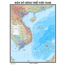 Hình thể Việt Nam (Dáng đất), khổ A0 (82x113cm)
